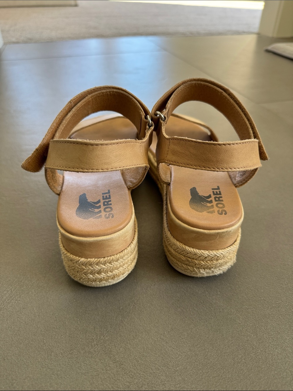 Sorel Tan Platform Espadrille Sandals - Picture 2 of 5